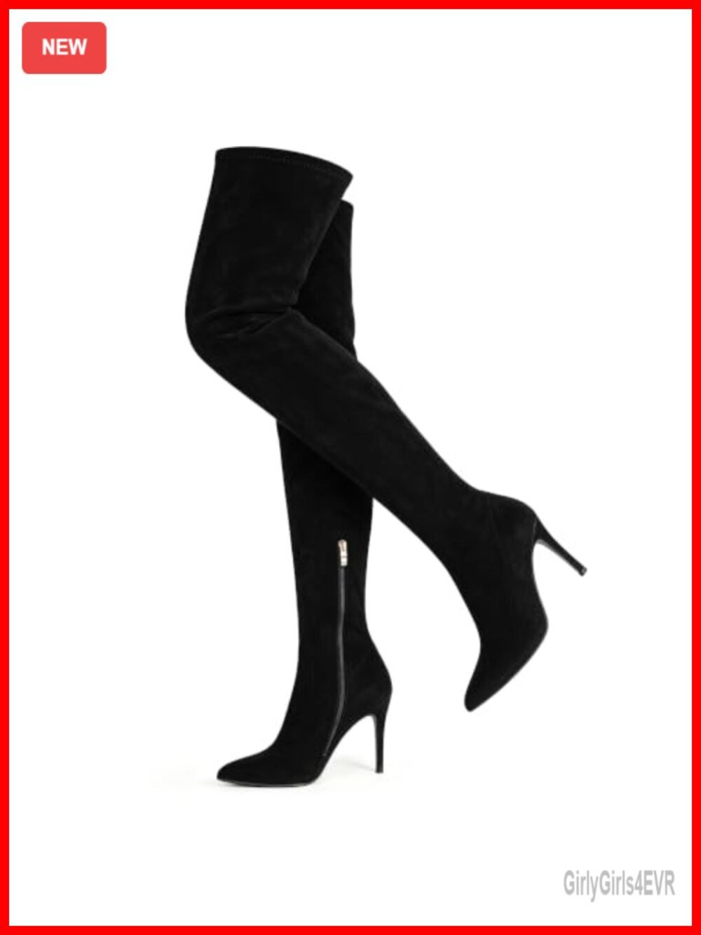 CAMSSOO Women's Over the Knee Boots Pointed Toe Stiletto Heel